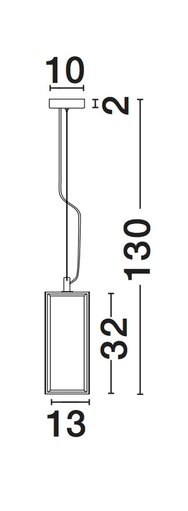 Suspension Flavio laiton, verre