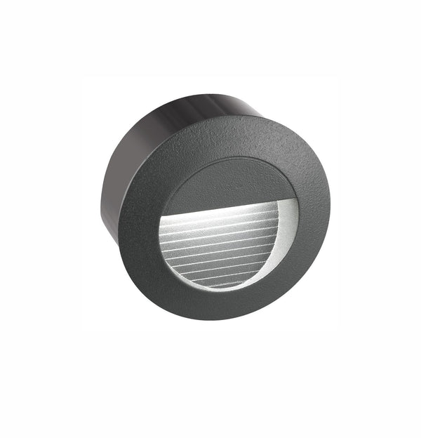 Applique extérieure Krypton grise, H 8 cm (726407)