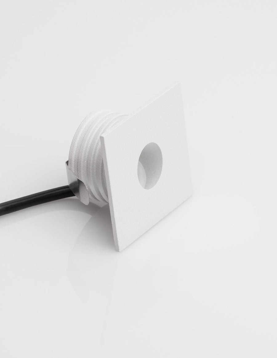 Applique extérieure Passagio blanche, H 3,9 cm