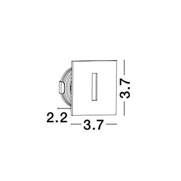 Applique extérieure Passagio blanche, H 3,7 cm (8090801)