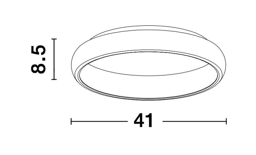 Plafonnier Albi gris, Ø 41 cm