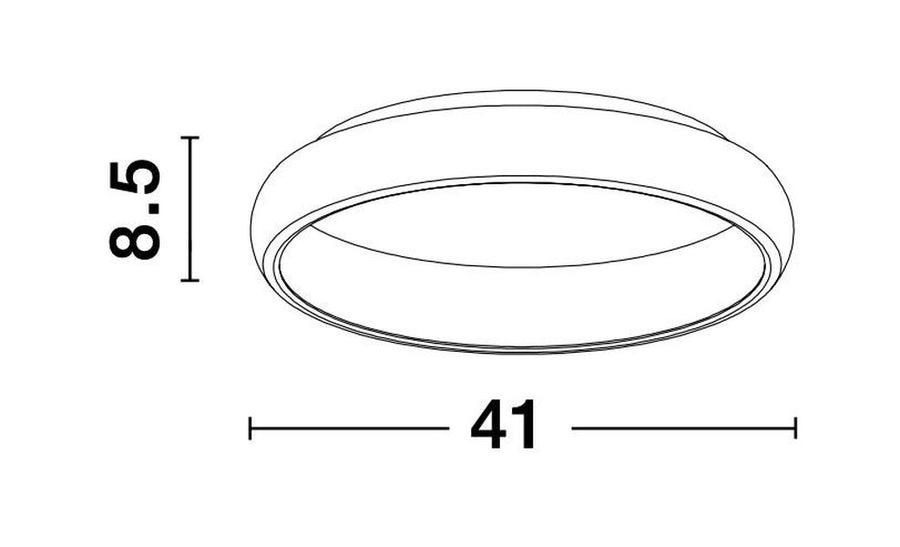 Plafonnier Albi gris, Ø 41 cm