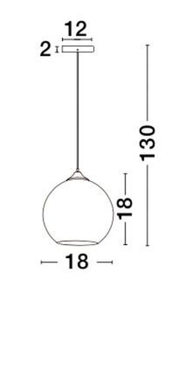 Suspension Blaze noire, verre