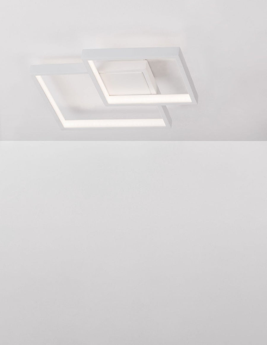 Plafonnier Bilbao blanc, L 46 cm