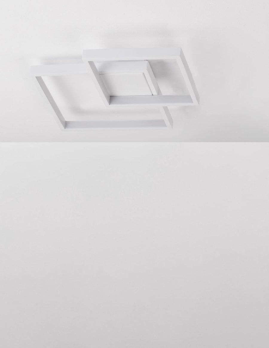 Plafonnier Bilbao blanc, L 46 cm