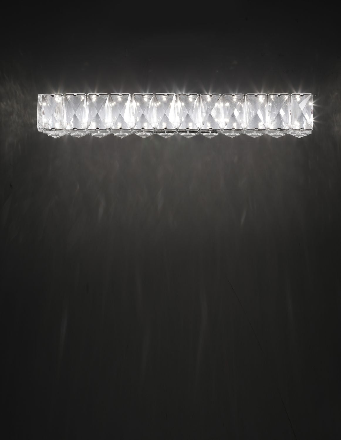 Applique murale Corona chromée, cristal