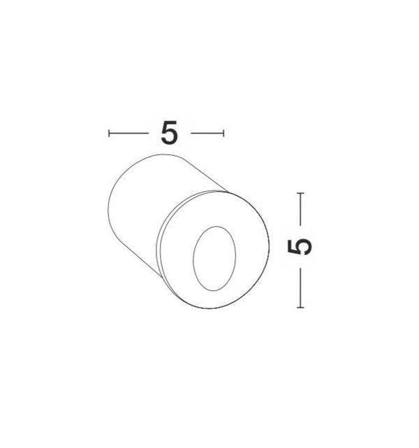 Applique extérieure Passagio blanche, H 5 cm