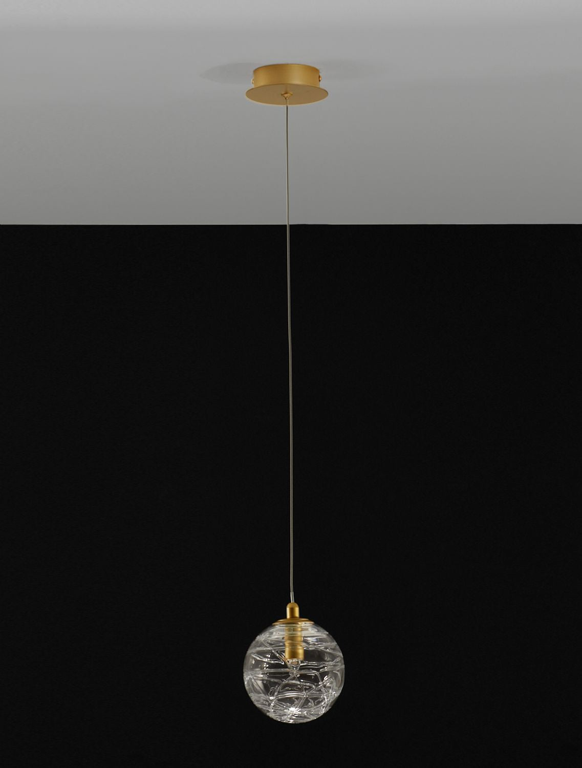 Suspension Coen dorée, verre (9006041)
