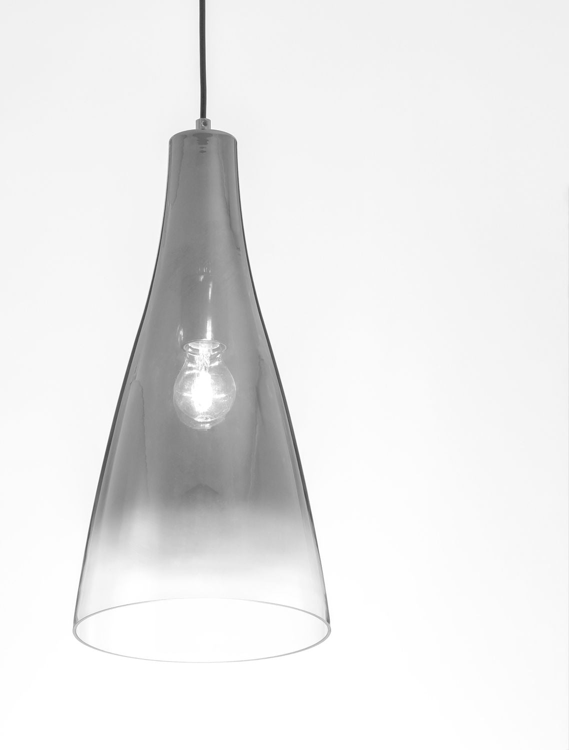 Suspension Livtar chromée, verre
