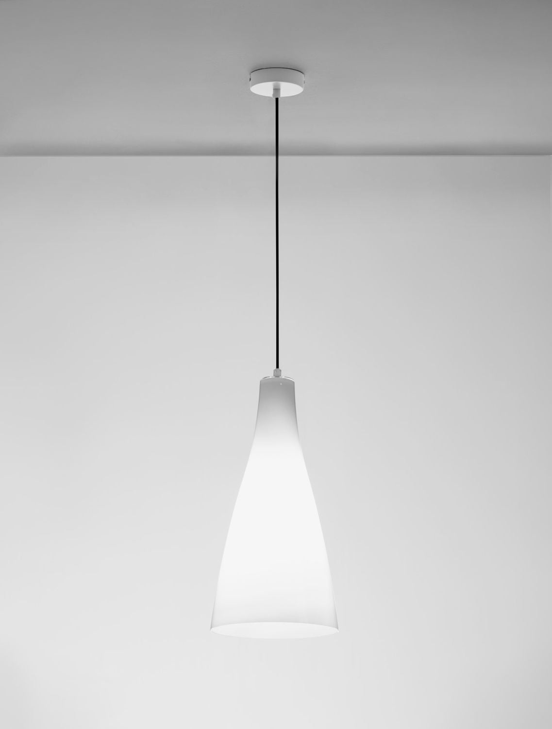 Suspension Livtar blanche, verre