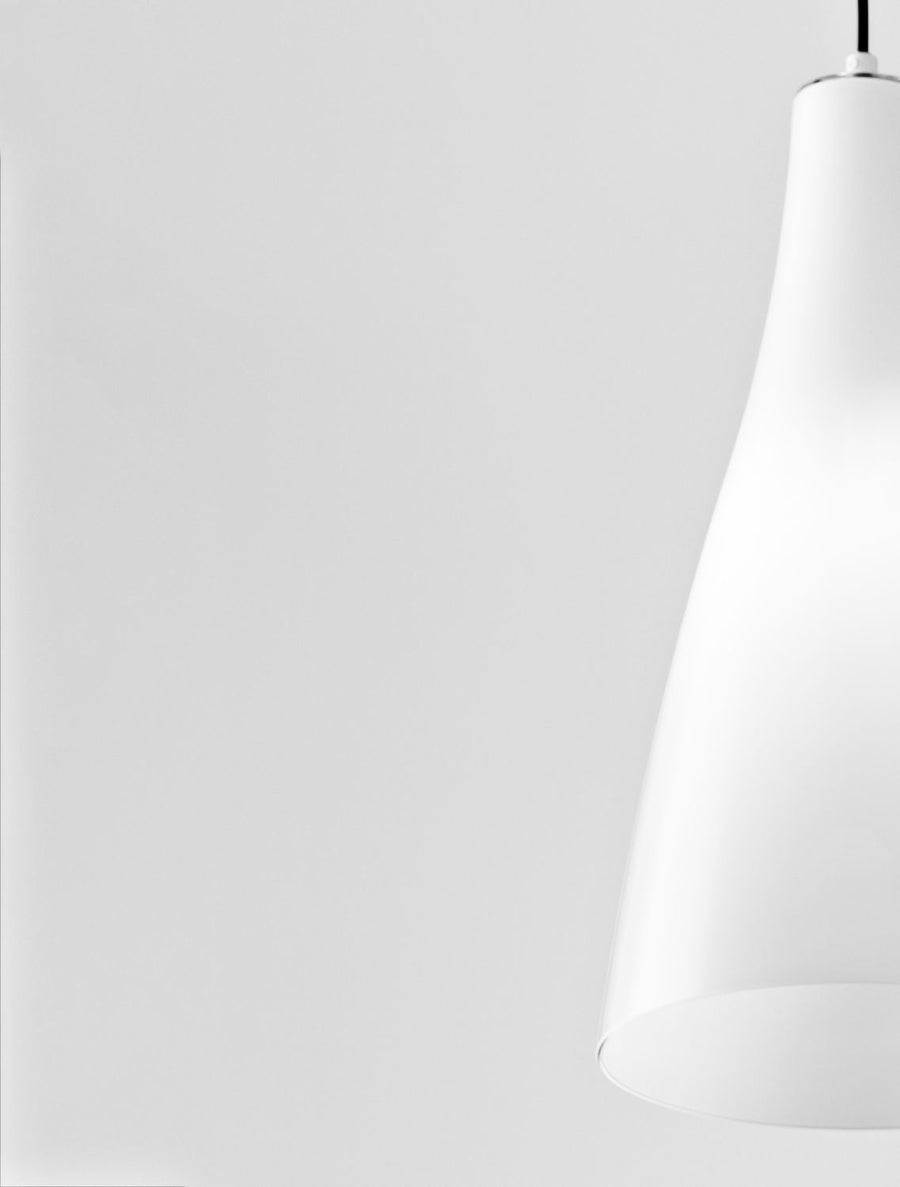 Suspension Livtar blanche, verre