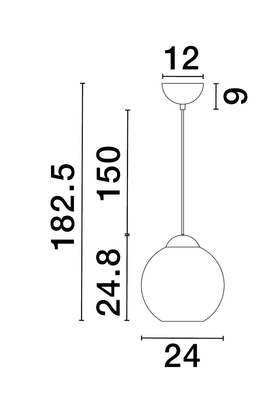 Suspension Midori noire, verre (9009241)