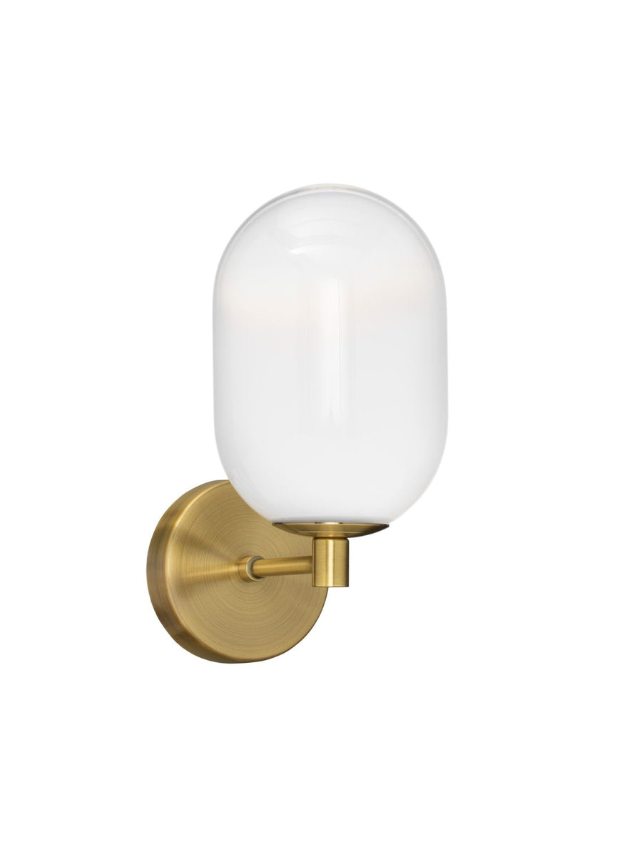 Applique murale Balor dorée, verre