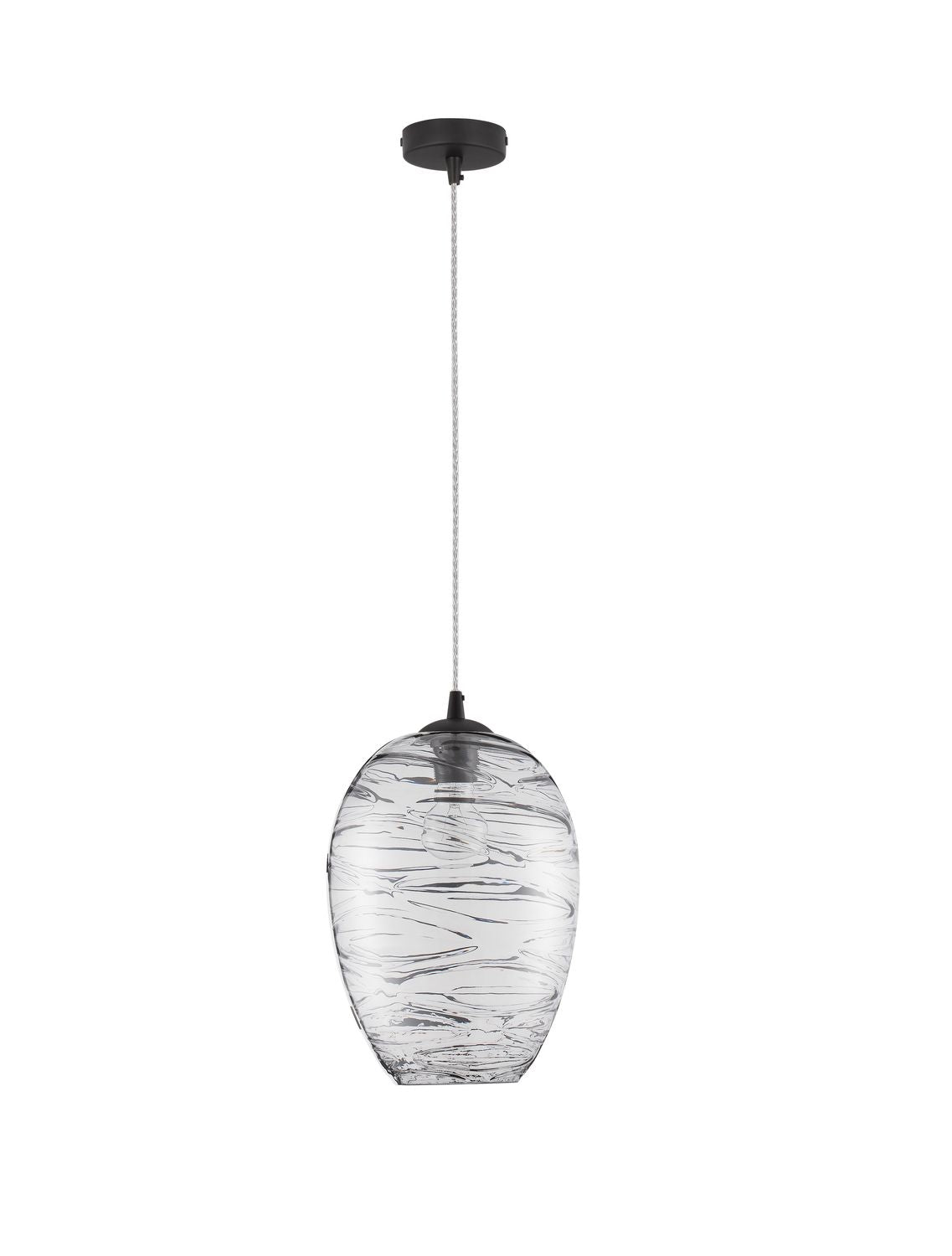 Suspension Evleen noire, verre (9009259)