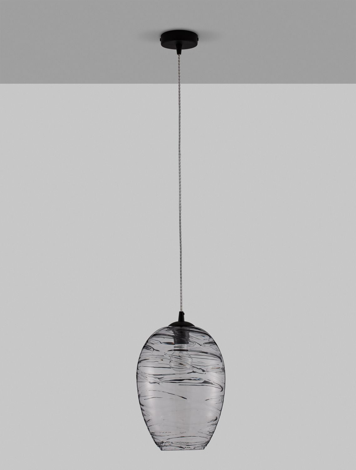 Suspension Evleen noire, verre (9009259)