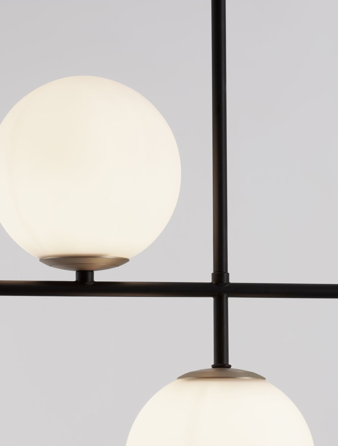 Suspension GIT 2 lumières dorée, verre