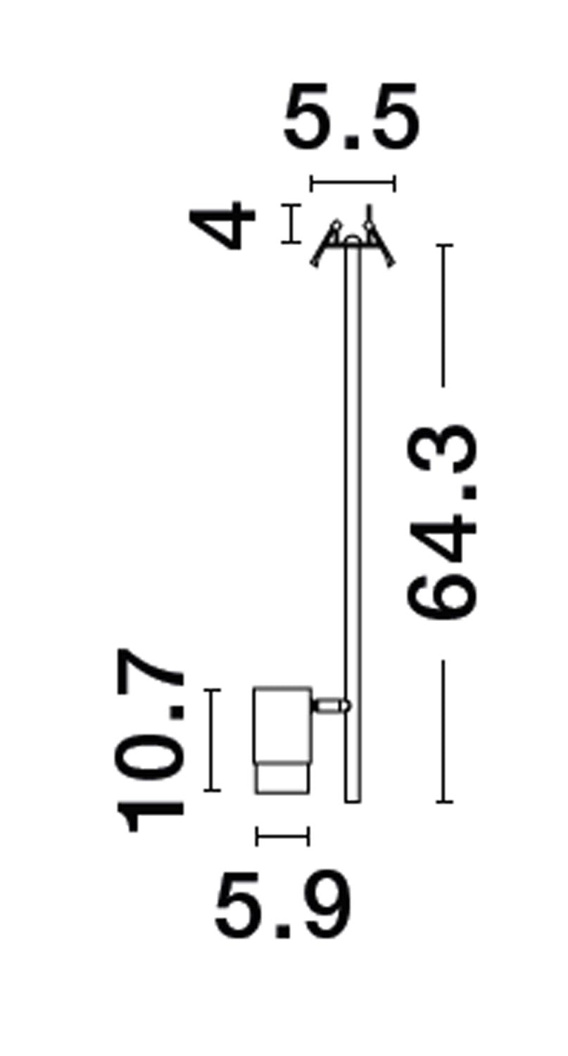 Suspension Pongo noire, H 64,3 cm