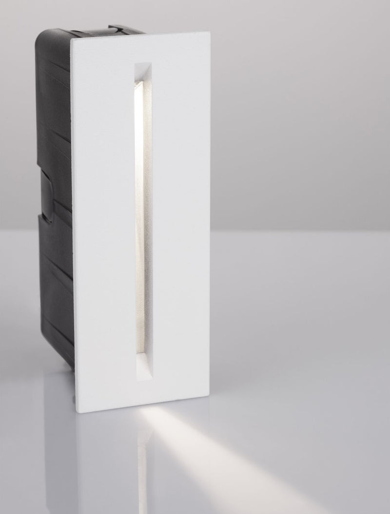 Applique extérieure Aizen blanche, verre