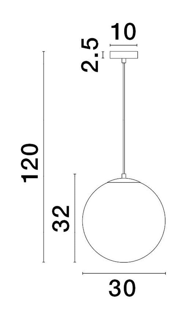 Suspension Vita dorée, verre (9028836)