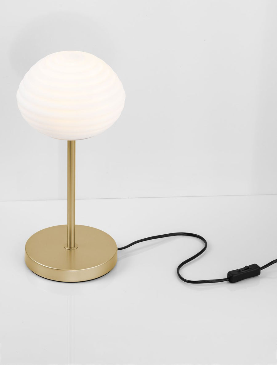 Lampe à poser Allen dorée, verre