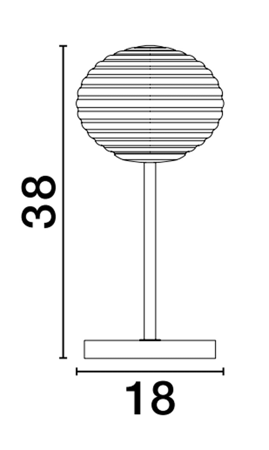 Lampe à poser Allen dorée, verre