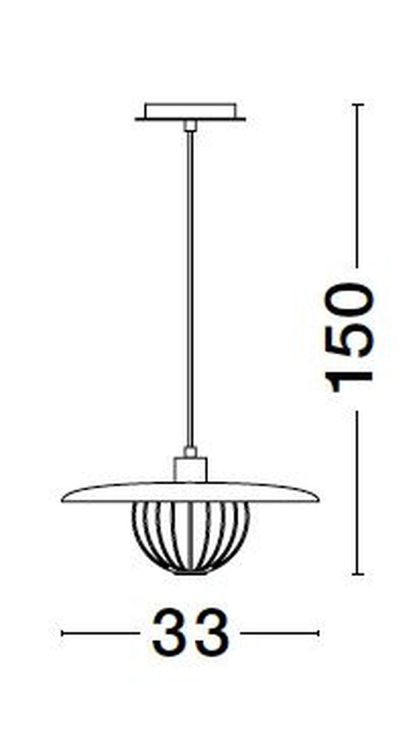 Suspension FOX dorée et noire