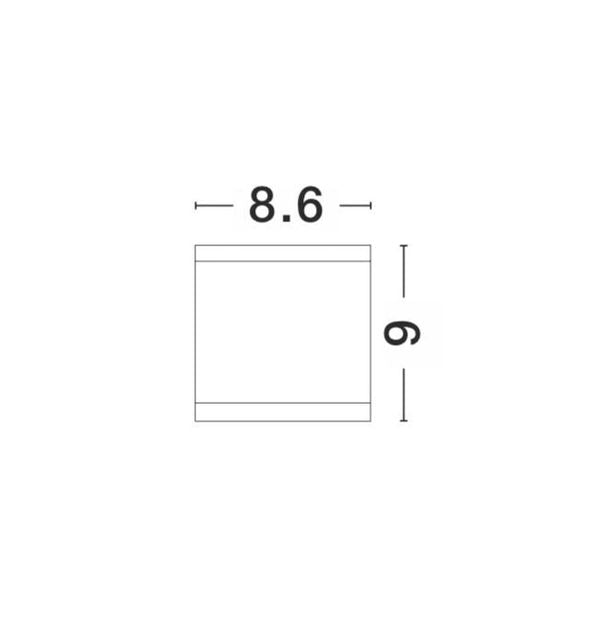 Plafonnier extérieur Cerise blanc, H 9 cm (9040022)
