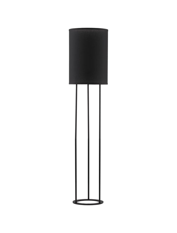 Lampadaire Leith noir, tissu