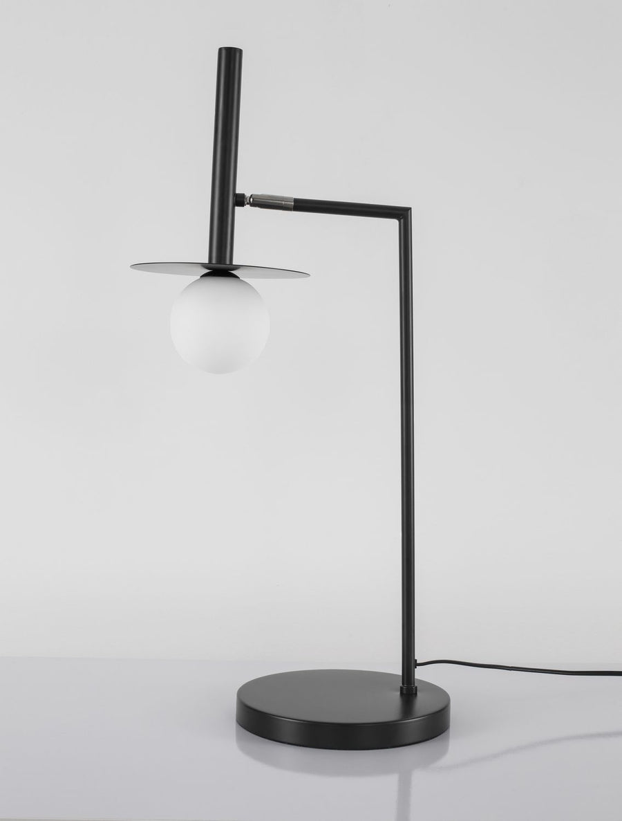 Lampe à poser Pielo noire, verre
