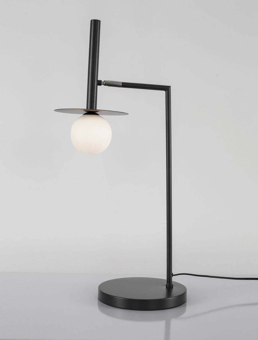 Lampe à poser Pielo noire, verre