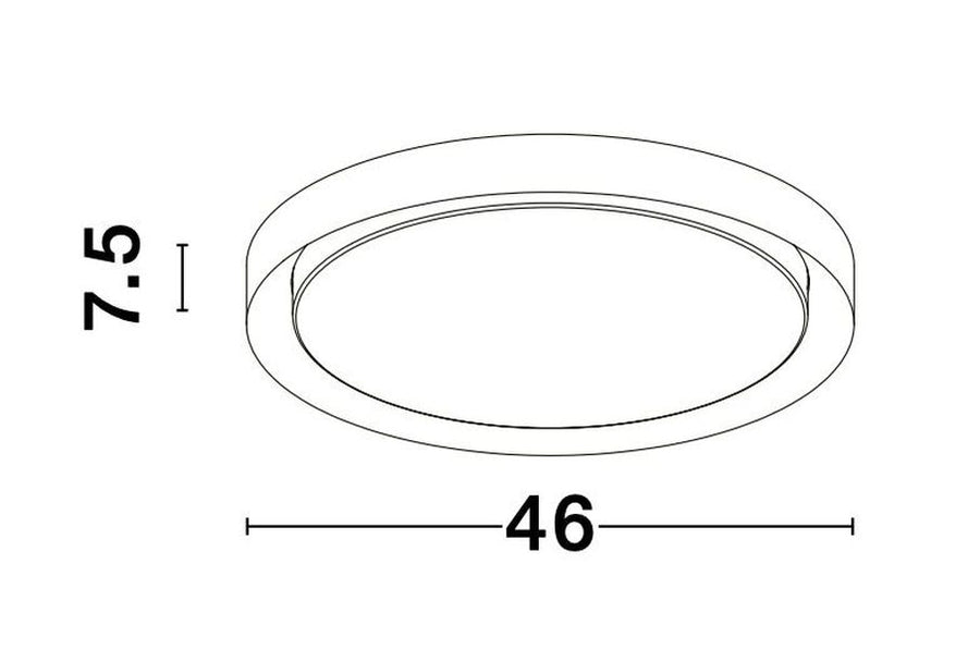 Plafonnier Troy blanc, Ø 46 cm