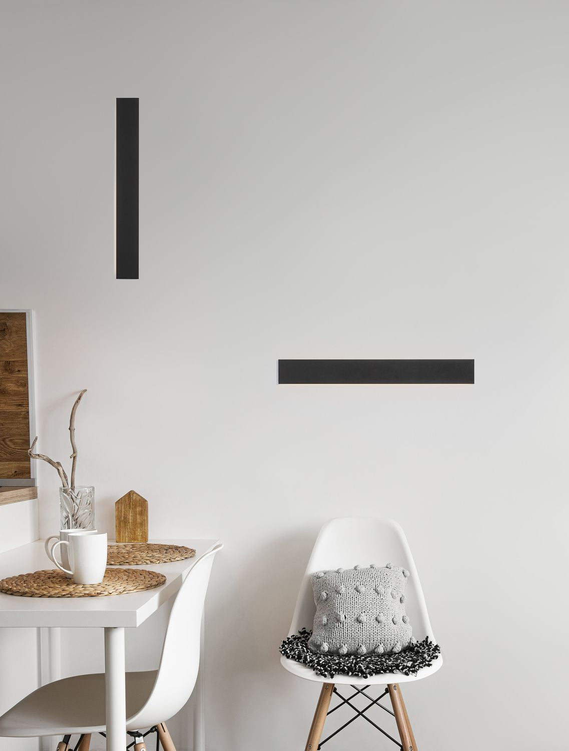 Applique murale Seline noire, L 60 cm