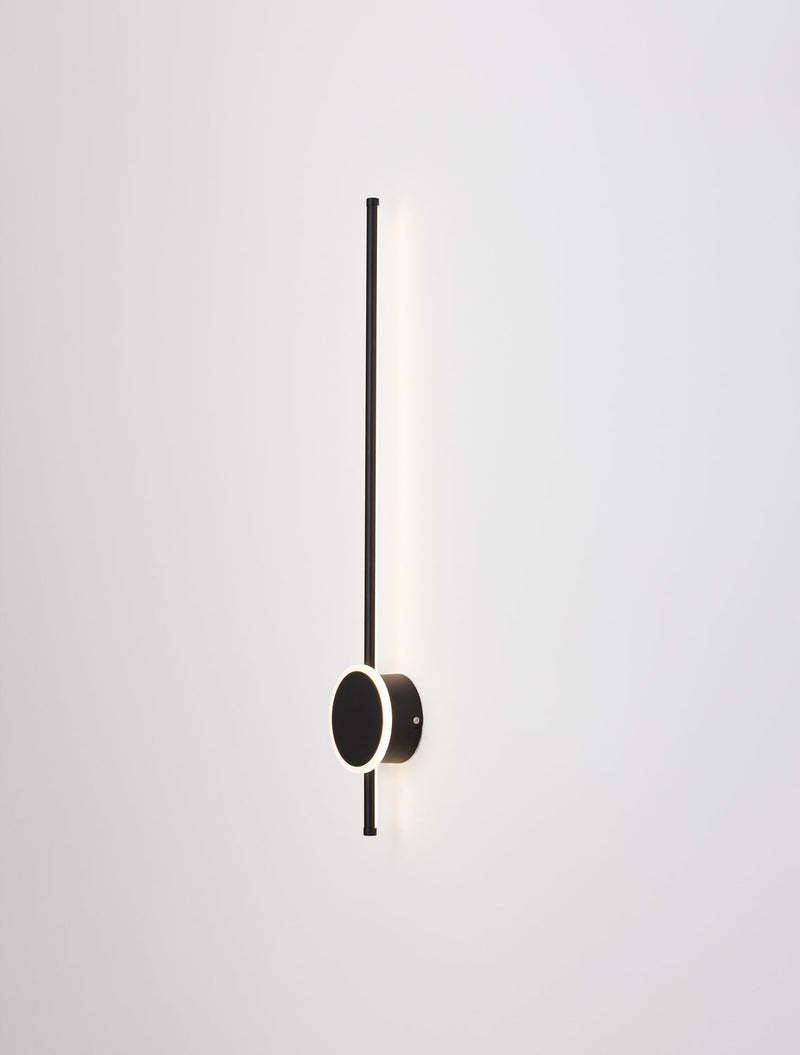 Applique murale Clock noire, H 80 cm