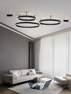 Plafonnier Motif noir, L 100 cm