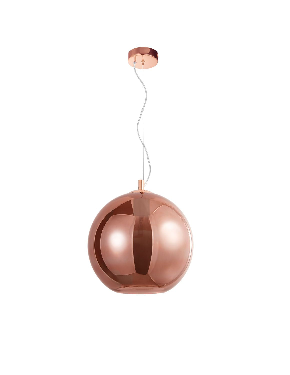 Suspension Nazio cuivrée, verre