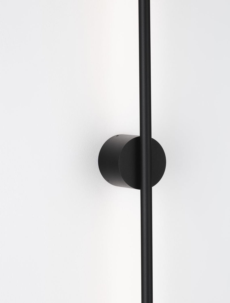 Applique murale Aden noire, H 90 cm