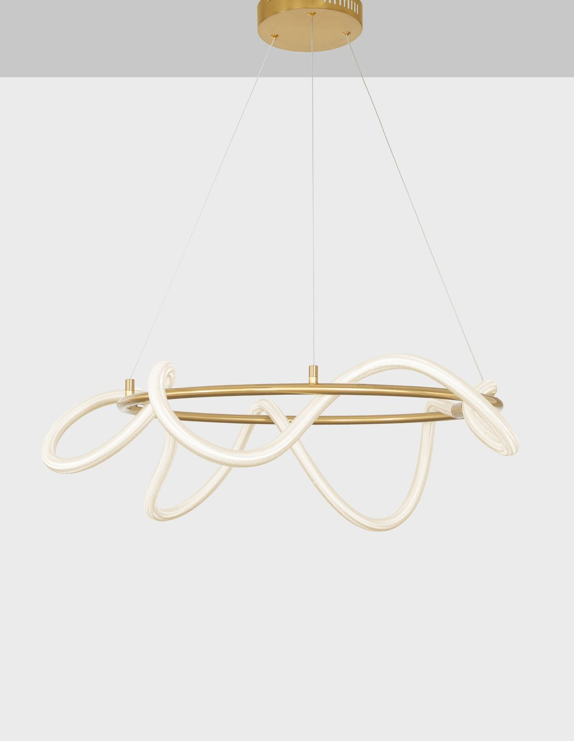 Suspension Cerelia laiton, H 120 cm