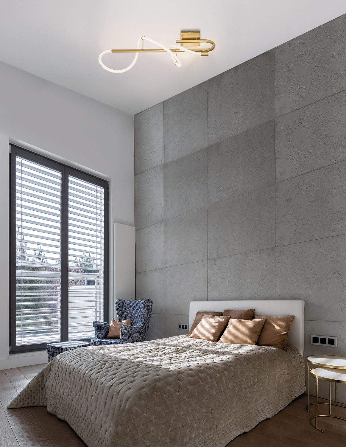Applique murale Cerelia laiton, L 90 cm