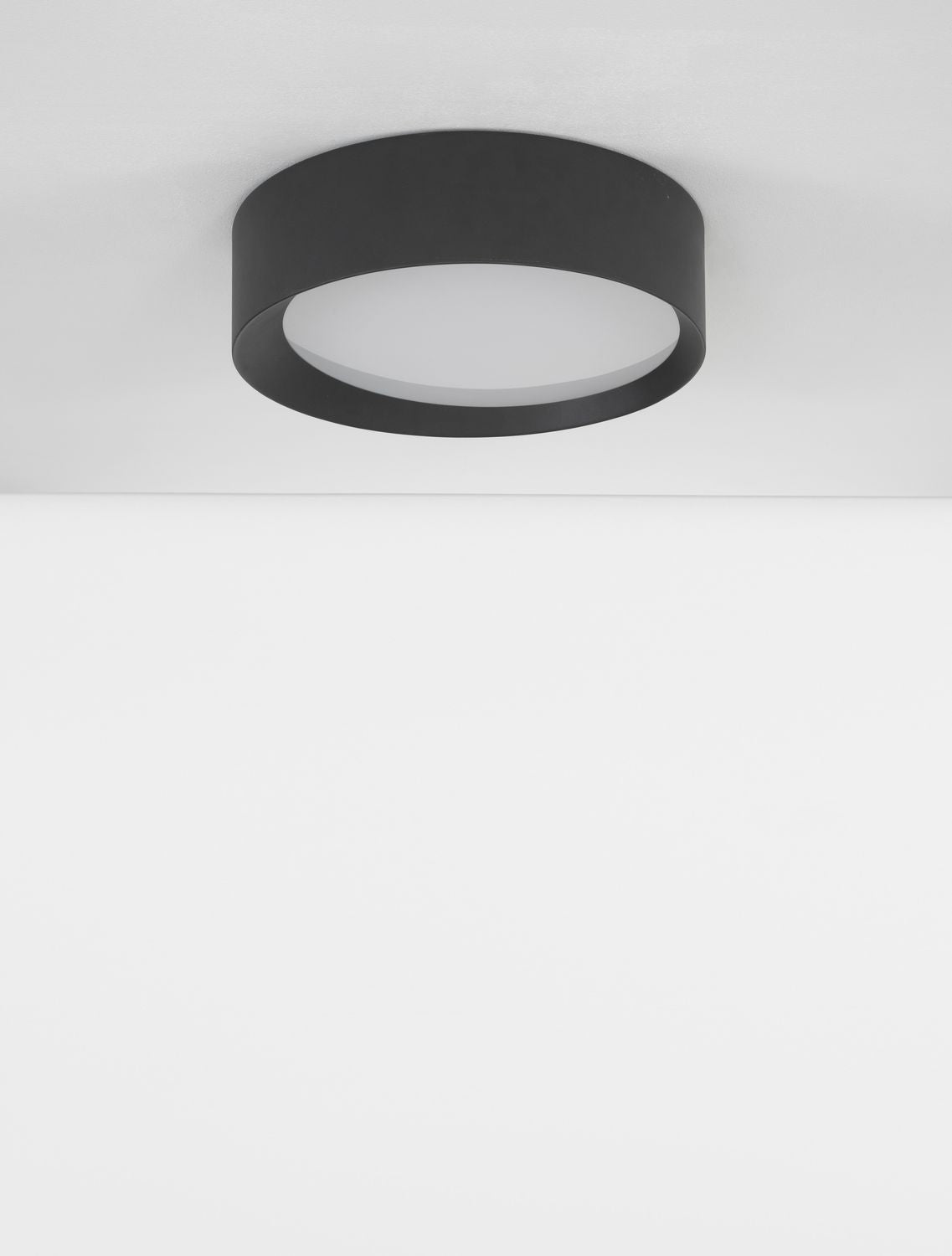 Plafonnier OBY noir, Ø 45 cm