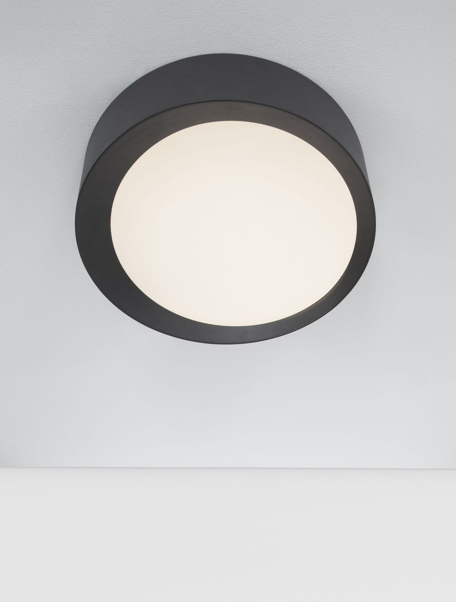 Plafonnier OBY noir, Ø 45 cm