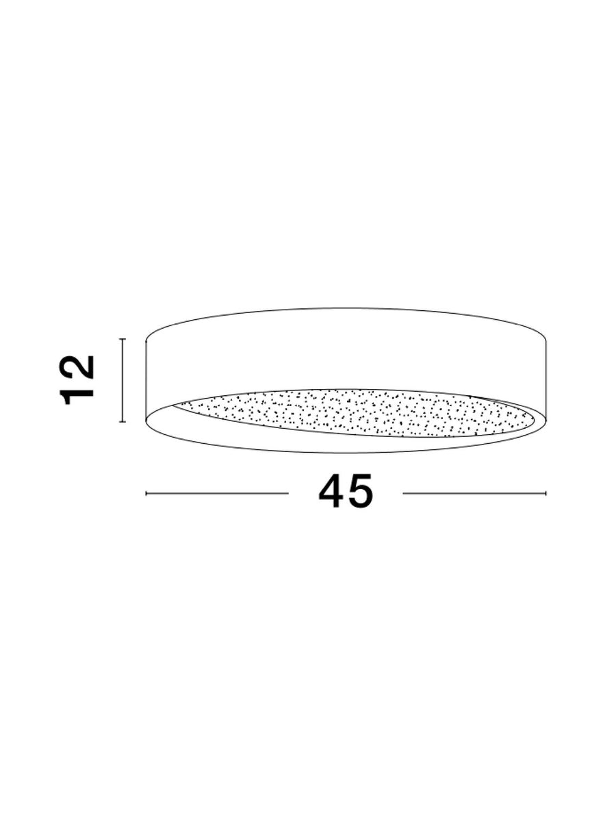 Plafonnier OBY noir, Ø 45 cm
