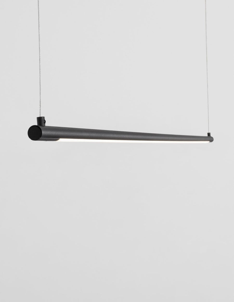 Suspension Elettra noire, H 150 cm