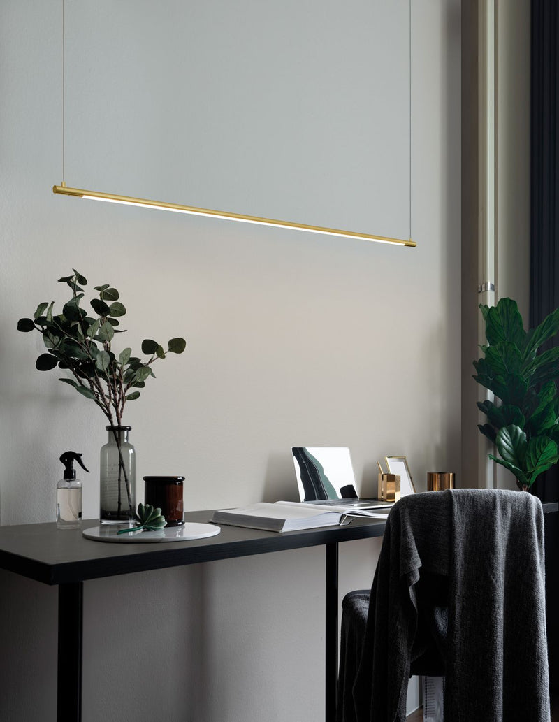 Suspension Elettra laiton, H 150 cm