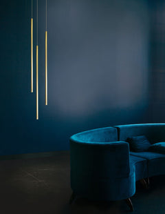 Suspension Elettra laiton, H 200 cm