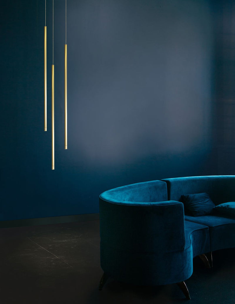 Suspension Elettra laiton, H 200 cm