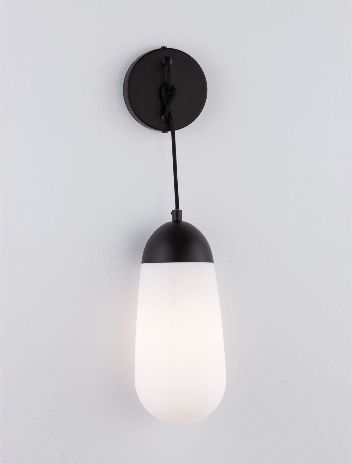 Applique murale Blaky noire, verre