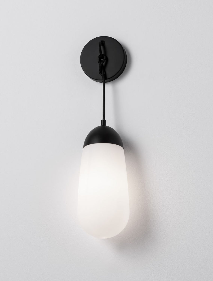 Applique murale Blaky noire, verre