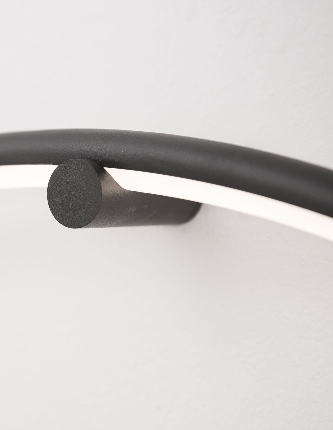 Lampe à poser Ring noire, H 45 cm