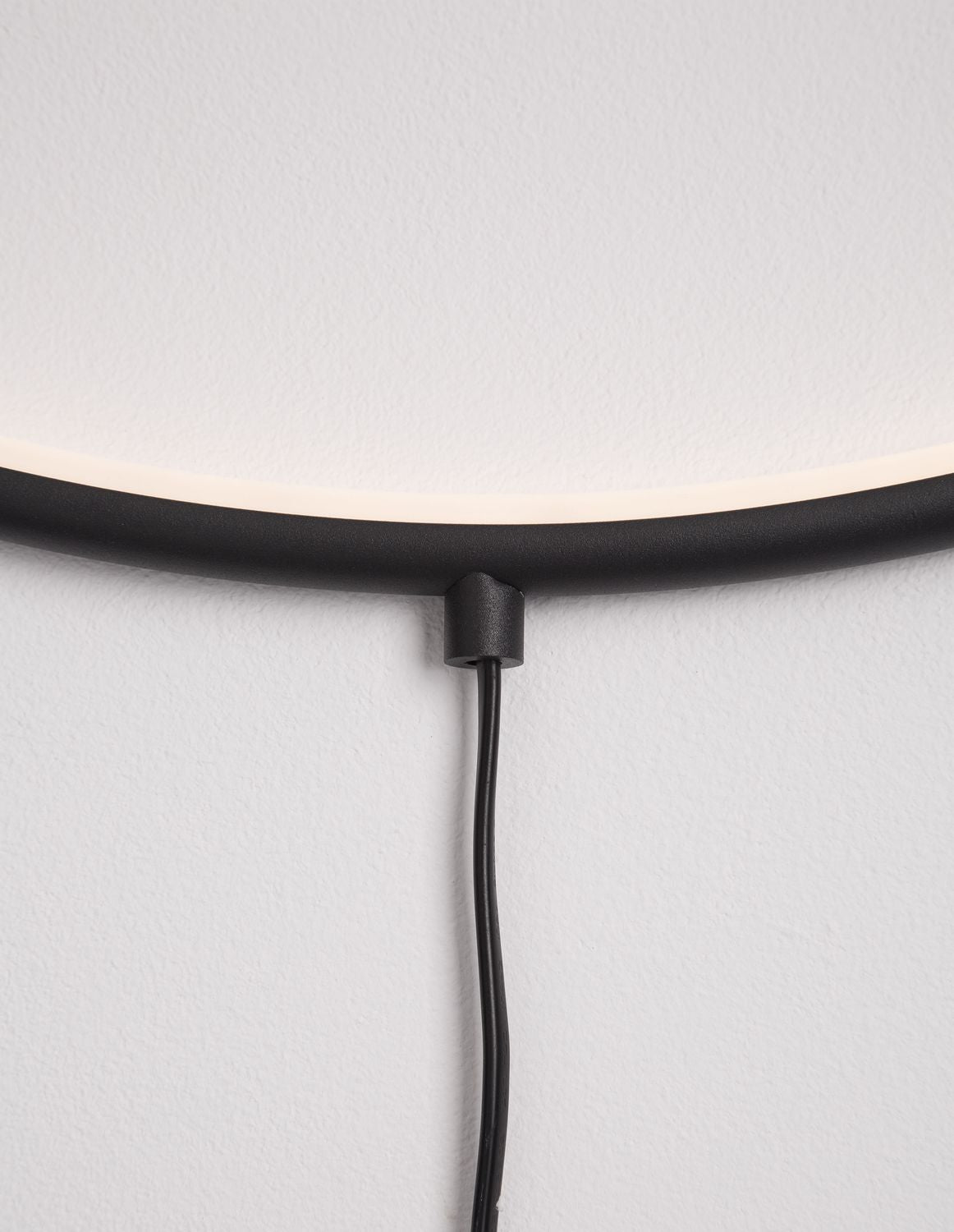 Lampe à poser Ring noire, H 45 cm