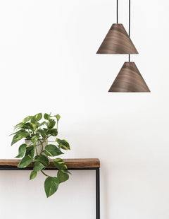 Suspension Wera grise et marron, bois